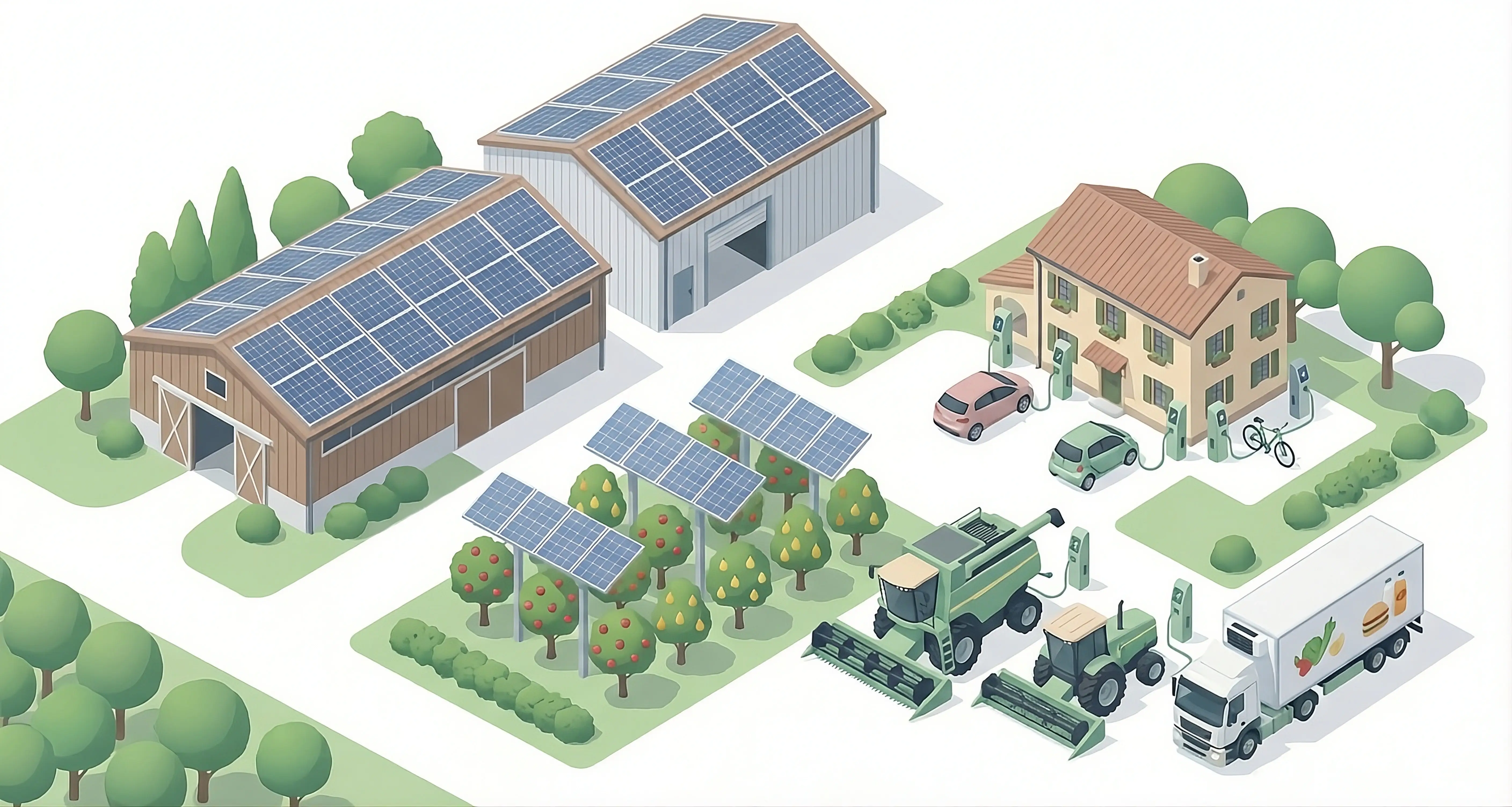 Pannelli fotovoltaici su azienda agricola