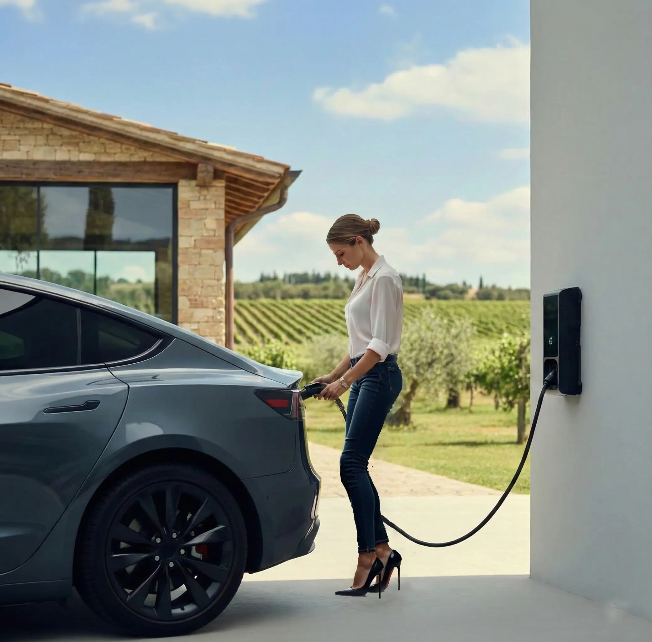 Colonnina di ricarica per clienti agriturismo